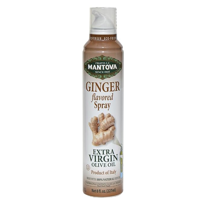 Mantova Spray Ginger Extra Virgin Olive Oil, 8 Ounce