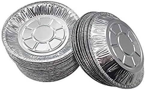 Premium 6" Aluminum Foil Pie Pans 50pcs/set. Disposable Tin Plates for Pies Tart Quiche Siliver