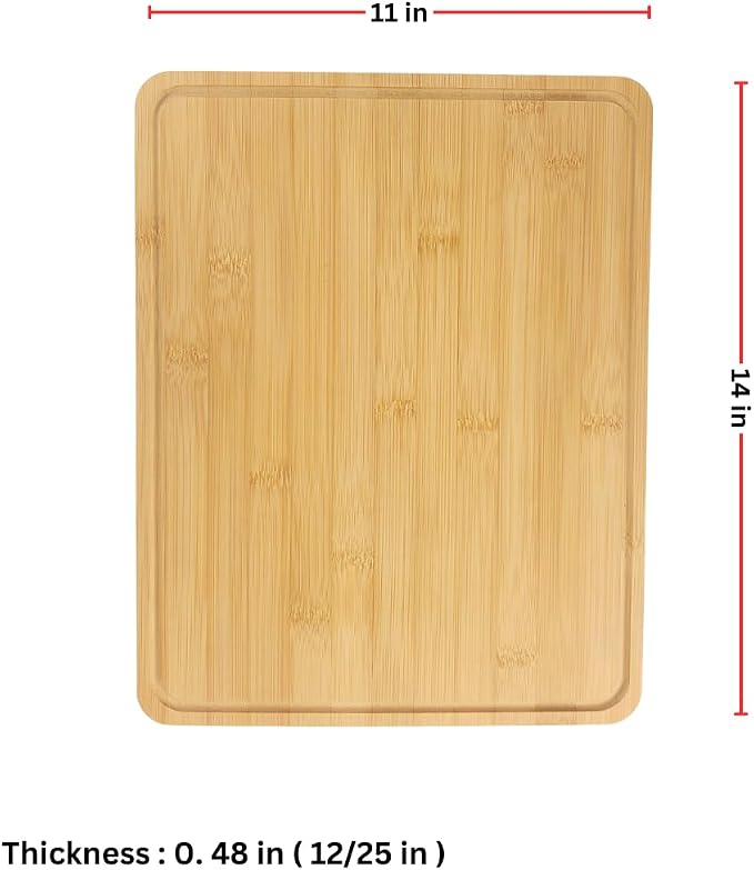 Set of 10, Bulk Wholesale Bamboo Cutting Boards – Thick 14X11" Charcuterie Trays with Juice Groove for Cheese, Fruits, Veggies, Grazing Platter, Catering, Engraving Gifts, Epoxy Resin Crafts, Arts