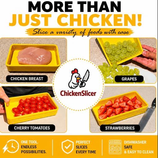 for Chicken Breast & Chicken Cutlets – Chicken Cutter, Meat Slicer, Kitchen Tool, Mandoline Slicer, Chicken Shredder for Organic Chicken Breast – Kitchen Gadgets Best Sellers 2025