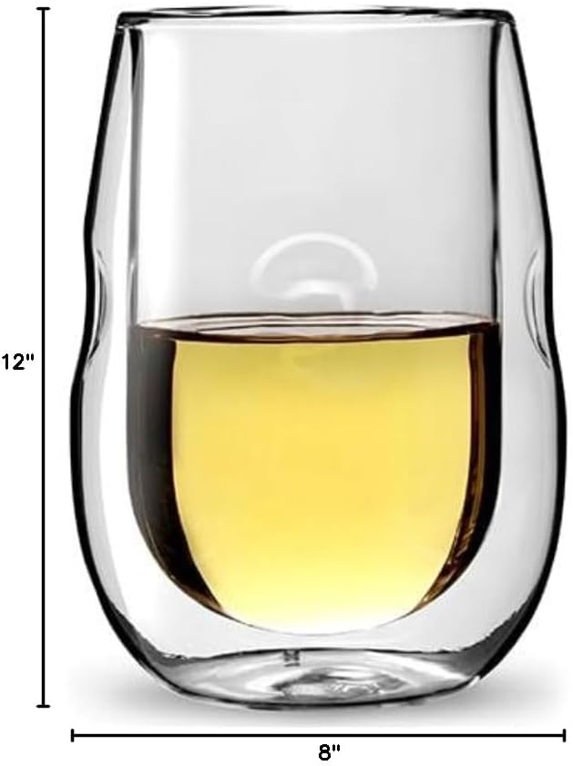 Ozeri Moderna Artisan Series Double Wall Insulated 10 oz Wine Glasses