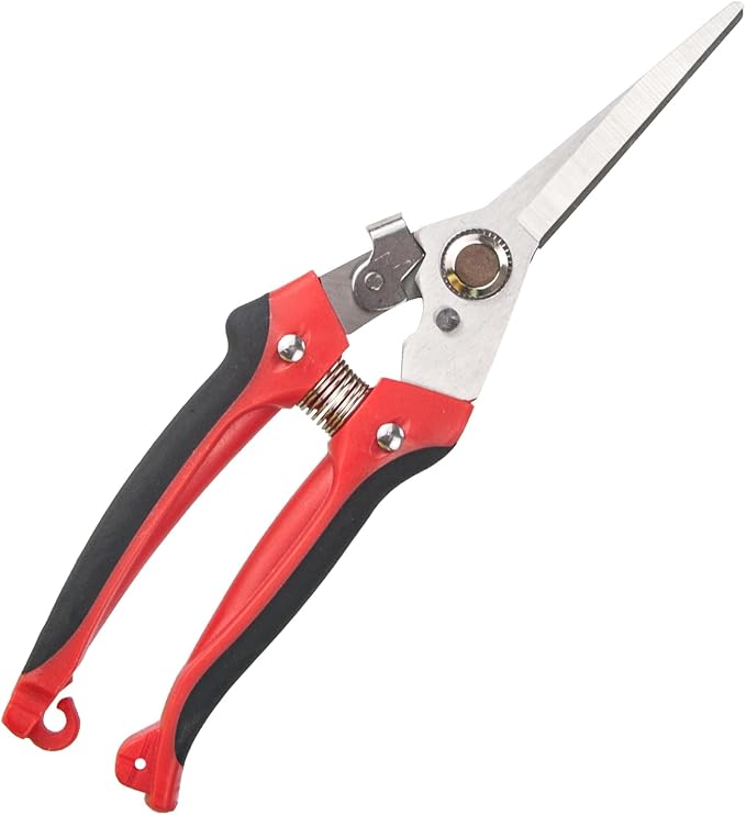 Multifunctional Stainless Steel Floral Pruning Shears Rose Thorns Clipping Tool Garden Snips Herb Scissors for Cutting Fresh Flowers Orchard Shears with Safety Lock Long Lasting Durability