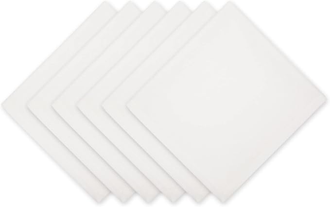 DII Variegated Tabletop Collection, Napkin Set, 20x20, Off-White, 6 Piece