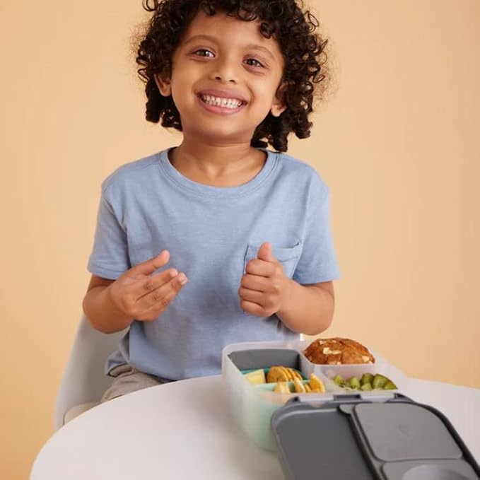 b.box Mini Lunch Box, Snack Containers for Kids, Lunch Box Kids, 4.25 Cup | Bento Box for Kids, Sanck Box, Lunch Containers, Leak Proof, Dishwasher Safe, BPA Free, PFAS Free, Ages 3+ — Graphite