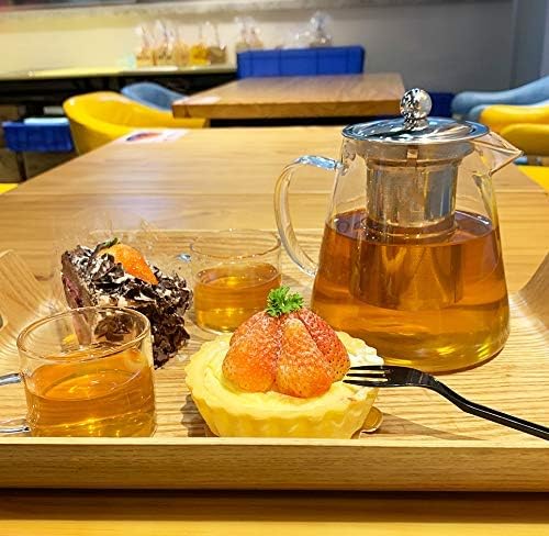TMOST Glass Teapot with Infuser Tea Pot 1300ml/43oz Tea Kettle Stovetop Safe Blooming and Loose Leaf Tea Maker Set (43oz/ 1300ml)