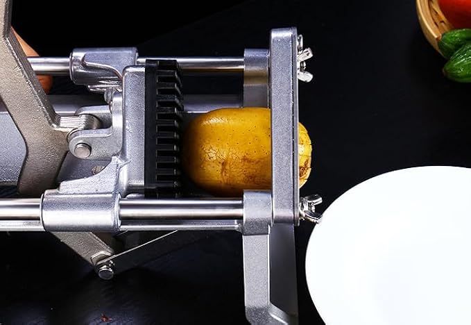 2Pcs 3/8''Commercial Vegetable Replacement Chopper Blade | Replacement Chopper Dicer Stainless Steel Blade and Pusher Block for Fruit Cutting Machine Tomato onion French Fries Cutter