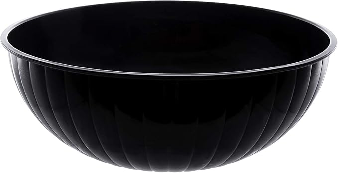 Party Essentials Hard Plastic 192-Ounce Serving Bowl, Black