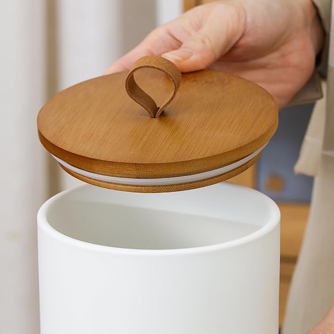 MilkyWay Ceramic Food Storage Jar, Storage Canisters with Airtight Seal Bamboo Lid Modern Design Seal Damp-Proof Kitchen Jar for Coffee, Tea, Spice and More (Black 3 sets) | Airtight Seal, Damp-Proof Design, Modern Look, Ideal For Coffee, Tea, Spice St...