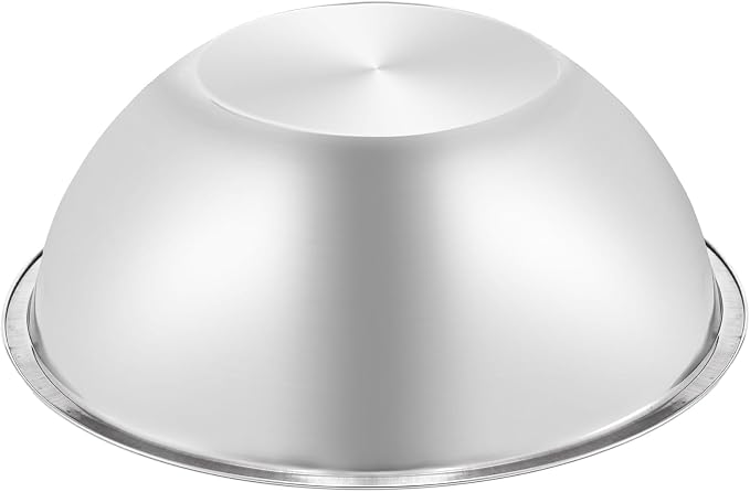 3 Pack Stainless Steel Mixing Bowls, 6 Quart Flat Base Stainless Steel Serving Bowls, 12.6 Inch Mirror Polish Large Metal Bowl Set for Kitchen Cooking, Baking, Prepping