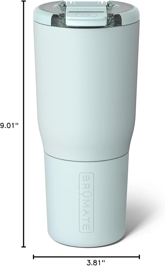 BrüMate Nav 25oz 100% Leak Proof Insulated Travel Tumbler with Magnetic BevLock™ Lid - Double Wall Cup-Holder Friendly Stainless Steel Mug (Blue Agave)