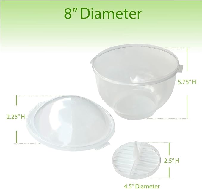 Trenton Gifts Lettuce And Vegatable Storage Keeper. Set of 2. 7" X 8".