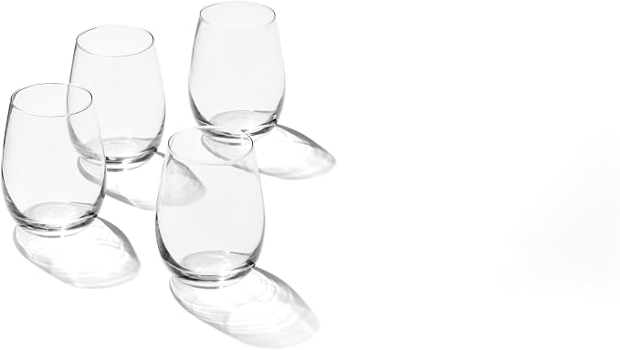 Oneida 896425 5 Oclock Stemless Wine Glasses, Set Of 4