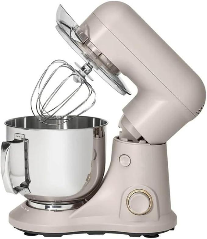 Wonderful Kitchen Stand Mixer 5.3 Qt Bowl, 12 Speeds Tilt-Head, Dough Hook Flat Beater Whisk for Baking Tasks Metal Build for Baking (Porcini Taupe)