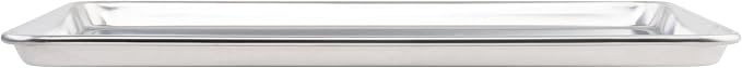 Winco 16" x 22" 2/3 Size Aluminum Sheet Pan | Large flat baking surface, Closed bead resists corrosion, Great for Cooking, Food Preparation and Restaurant Kitchens
