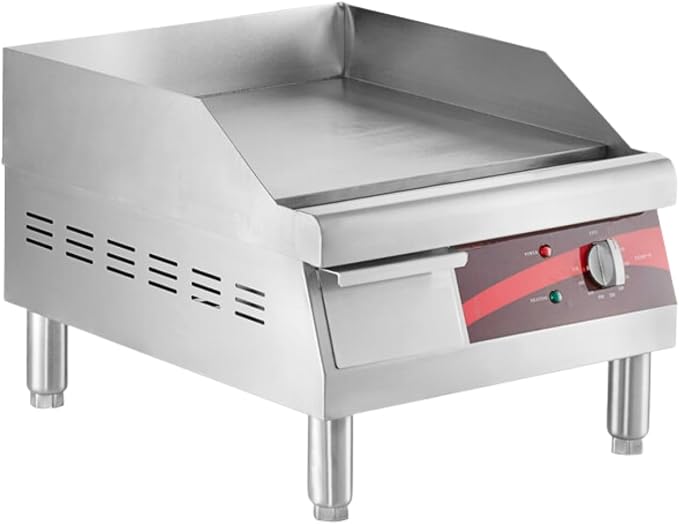 Commercial Electric Griddle 16", 1750W, 120V, for Restaurant