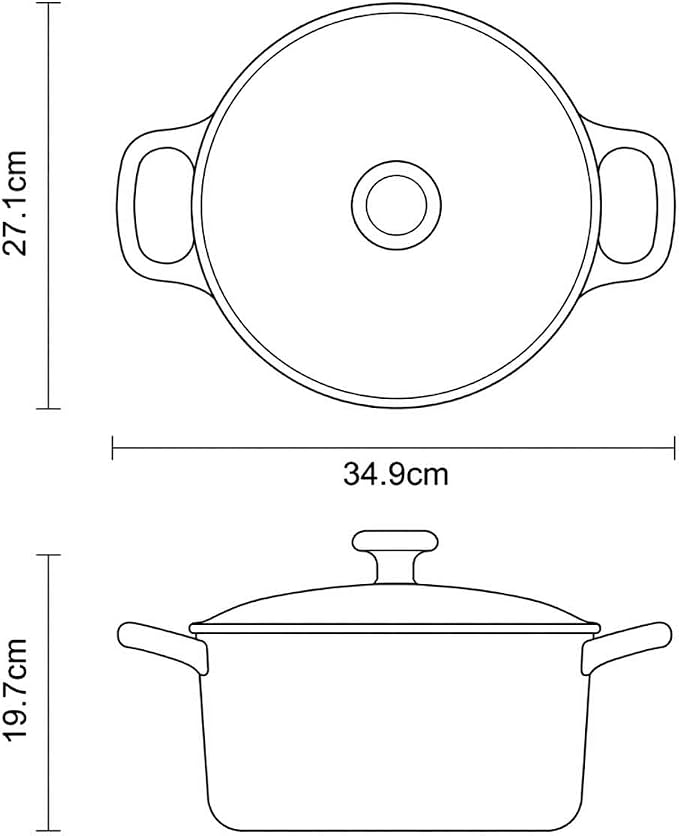 Tramontina Bestow Enameled Cast Iron 6.5-Qt Round Dutch Oven Pot with Lid | Great for Braising, Roasting and Bread Baking - Red