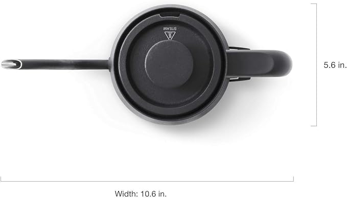 BALMUDA The Kettle | Electric Gooseneck Kettle | Lightweight | Stainless Steel | 0.6L (20fl oz) Capacity | Neon Light Indicator | Perfect for Tea and Coffee | US Version | Black