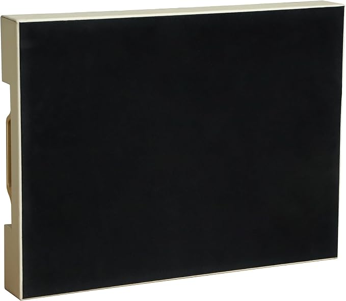 HofferRuffer Faux Leather Rectangle Serving Tray Decor Platter with Gold Metal Handles for Coffee Table, Breakfast, Tea, Food, Countertop, Kitchen, Butler Tray, 16.2 x 12.2 x 2 inches (Cream White)