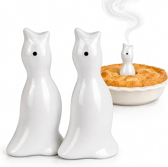 Mrs. Anderson’s Baking Pie Birds, Fine White Porcelain, Set of 2