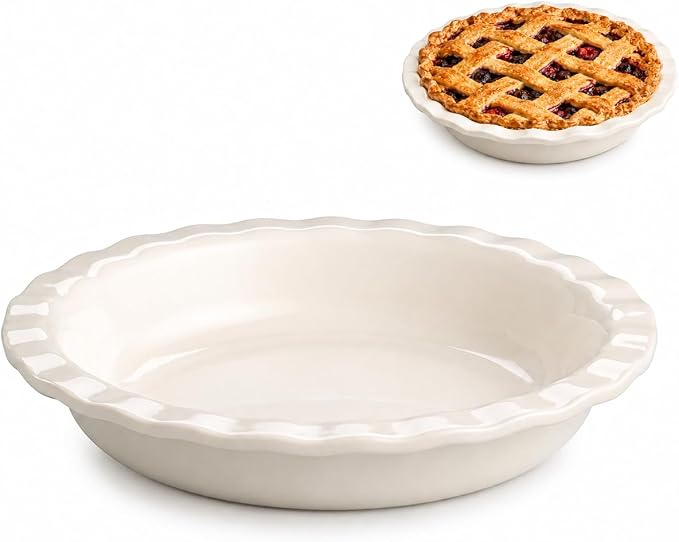 Mrs. Anderson's Baking Easy-As-Pie Fluted Pie Plate, 9.5-Inch