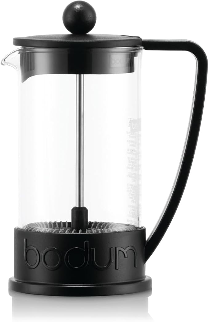 Bodum 12oz Brazil French Press Coffee Maker, High-Heat Borosilicate Glass, Black - Made in Portugal (Pack of 4)