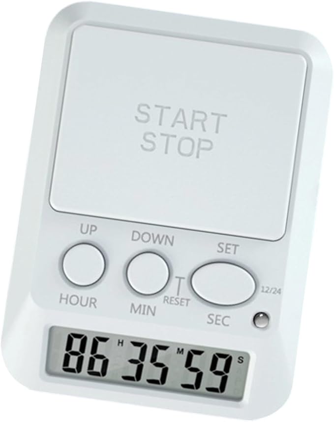 Large LCD Digital Timer with 9999 Days Countdown for Kitchen Gym Work Area Day Hour Second Timer