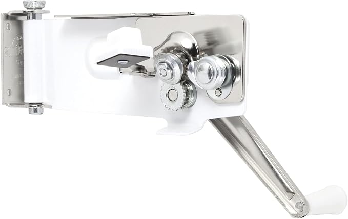 Swing-A-Way Wall Mount Can Opener with Magnet Lid Lift, White