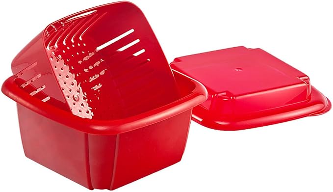 Hutzler Berry Keeper Box, 1 Quart, Red