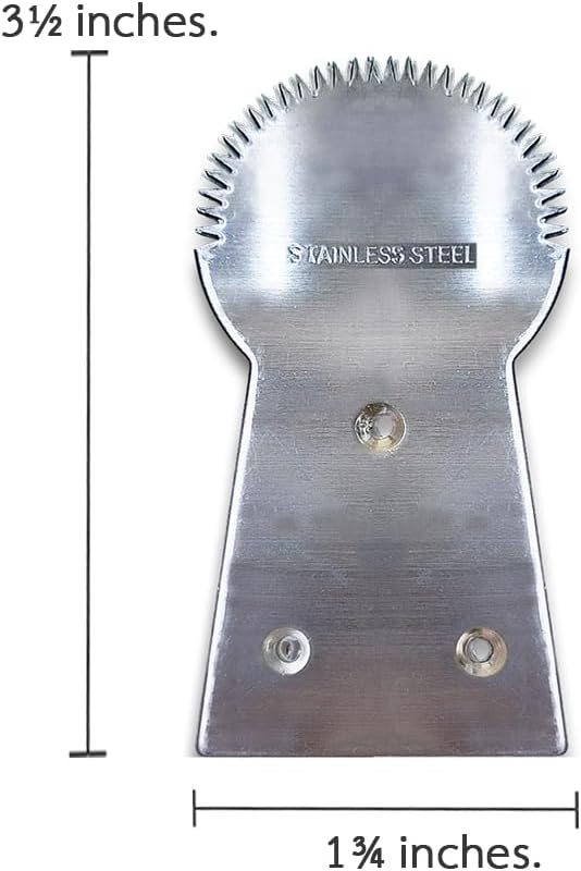 WitnyStore Kitchen Tool 3½" Long Stainless Steel Coconut Grater Shredder Scraper Blade Traditional Style - Thai Cooking Utensils Multipurpose Portable Hand-Held Cookery Equipments for Fruits Vegetable