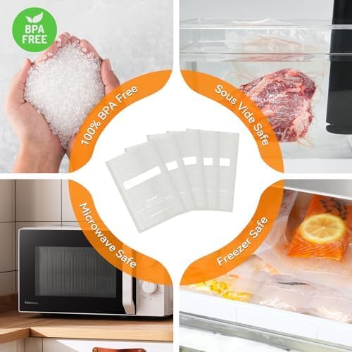 Wevac Vacuum Sealer Bags for Food, 6"x100' & 8"x100' Rolls with Cutter Box | BPA free, Commercial Grade, Heavy Duty, Freezer Safe, Sous Vide, Meal Prep, Meat & fish, Compatible with FoodSaver Sealers