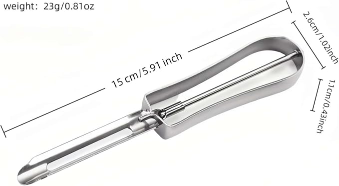 Professional Stainless Steel Peeler - Swivel Blade, Ergonomic Handle, Potato Eye Remover - Commercial Grade Vegetable Peeler for Potatoes, Carrots, Apples - Dishwasher Safe