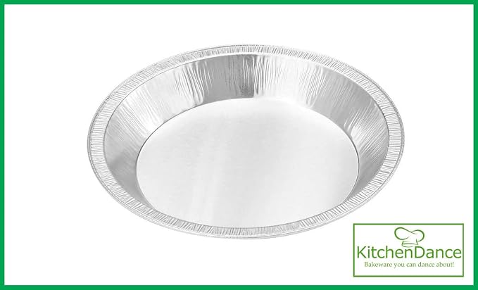 KitchenDance Disposable Aluminum Foil Pans - 9 Inches Round Oven Safe Aluminum Foil Baking Pan, Heavy Duty Aluminum Foil Pans Perfect for Baking, Cooking, and Preparing Food, #922, Pack of 10