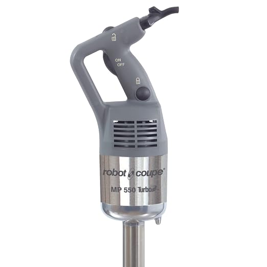 Robot Coupe MP550 Commercial Power Mixer Immersion Blender, 21-Inch Shaft, 840-Watt, Single Speed, Stainless Steel Bell & Blades, Gray, ETL/NSF Listed, 120V