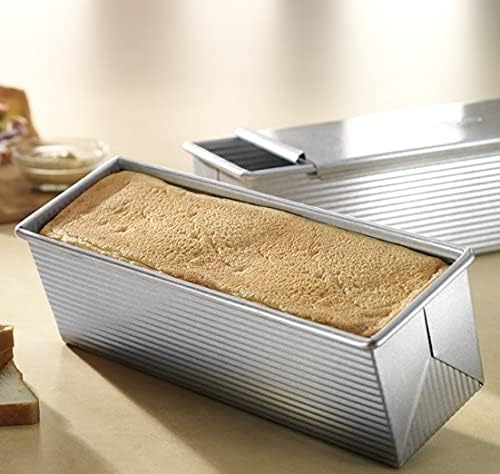 USA Pan Pullman Loaf Pan with Cover, Large w Set of 2, 13 x 4 (Pack of 3)