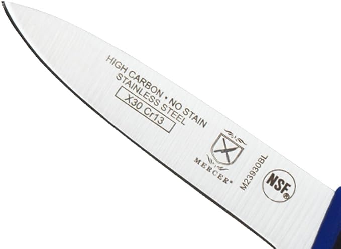 Mercer Culinary Millennia Colors 3-Inch Slim Paring Knife, Blue
