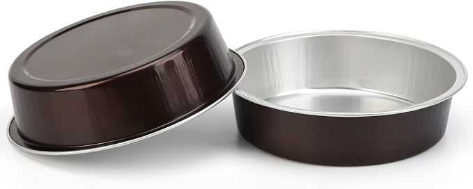 Beasea Mini Pie Pans 20 Pack Disposable Pie Tins Aluminum Pie Pan with Lids, 4 Inch Round Oven Baking Mini Cake Pan 8 Oz Foil Pan for Pie Tart Quiche