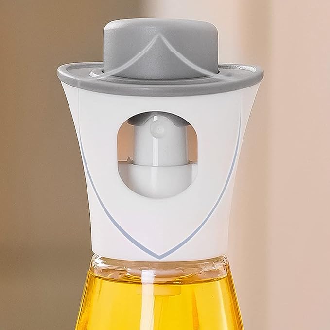 Oil Sprayer for Cooking, 6.09oz/180ml Glass Oil Dispenser Bottle Spray Lemon Juice Sprayer forSalad, Baking, Cleaning, Plants(white)