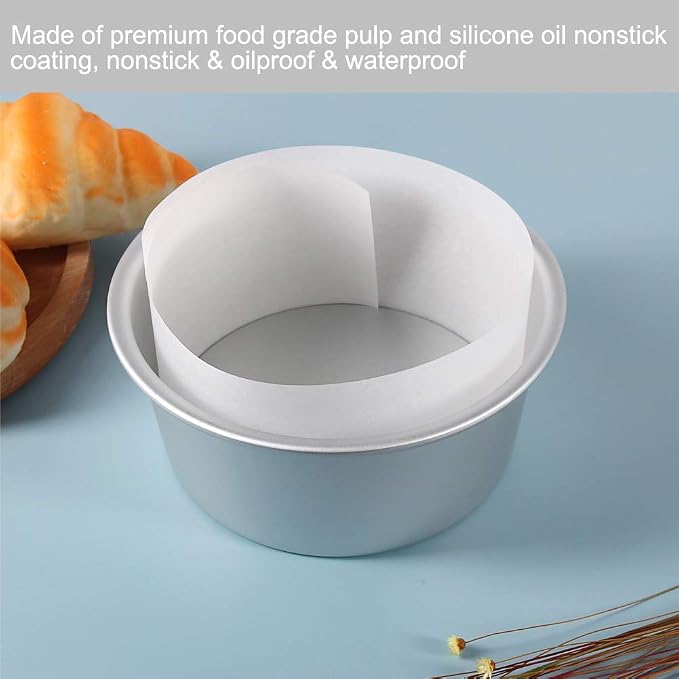 Cake Pan Liner, Nonstick Parchment Paper Liner Roll for Cake Pan, Springform Pan (4in x 164ft)
