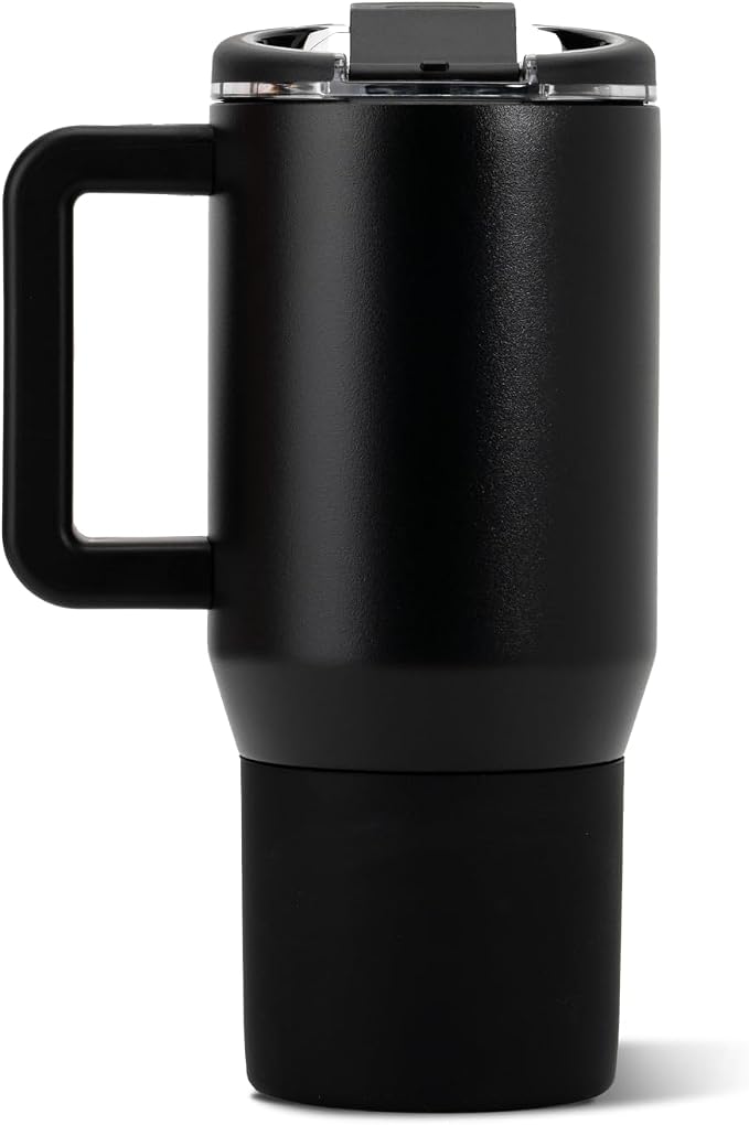 HydroJug Coffee Traveler 20oz Ceramic-Lined Mug with Handle, Black