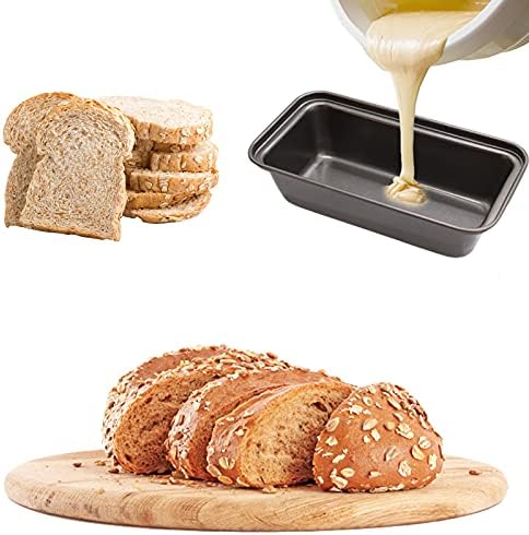 Zddaoole 6 PCS Mini Nonstick Carbon Steel Baking Bread Pan,Mini Loaf Pans,Small Banana Bread Tins,6.2" x 3.2"