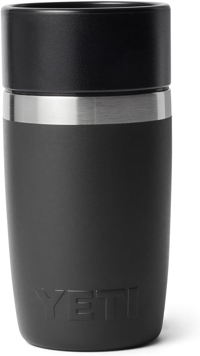 YETI Rambler 8 oz Travel Bottle, Stainless Steel, Vacuum Insulated with Leakproof Commuter Cap, Black