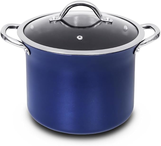 CONCORD Sapphire Nonstick 7 Quart Stock Pot Cookware Set (Induction Compatible)
