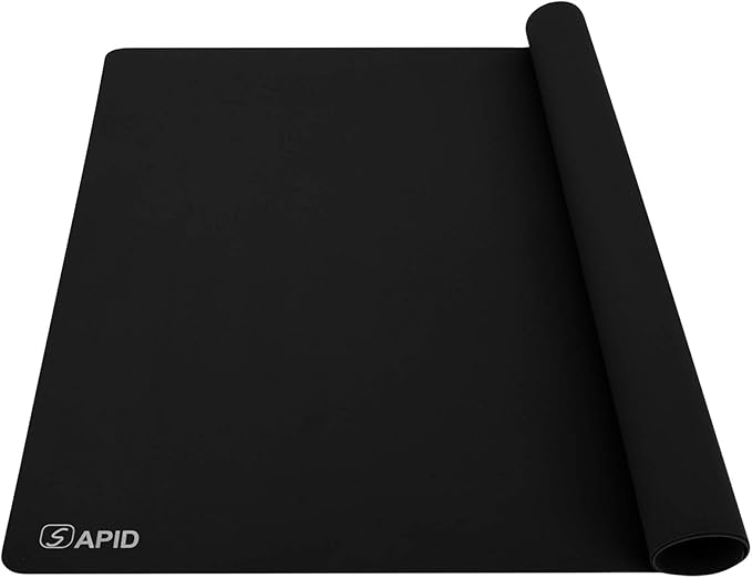 Sapid Large Silicone Sheet for Crafts Silicone Mat for Resin Art Painting | Extra Thick Jewelry Casting Mats, Nonstick Nonslip for Epoxy Resin, Art Painting, Heat-Resistant Counter Mat 20"x27.9", Black