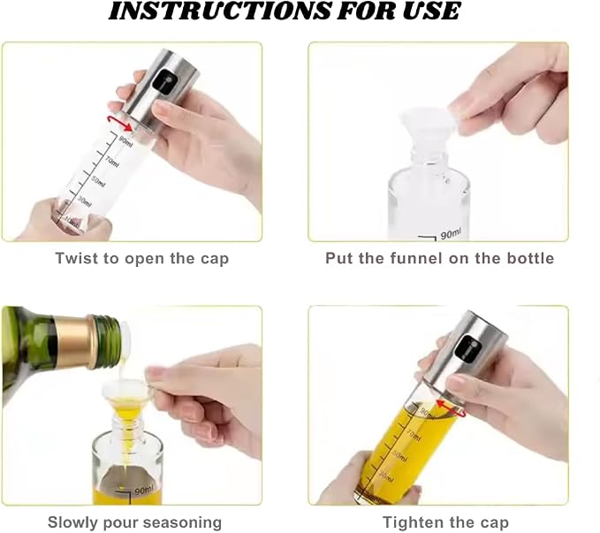 DUTHINGS Oil Sprayer for Cooking, Glass Olive Oil Spray Bottle with ABS Top, Oil Dispenser for Kitchen, Cooking Oil Dispenser for Air Fryer and Cooking