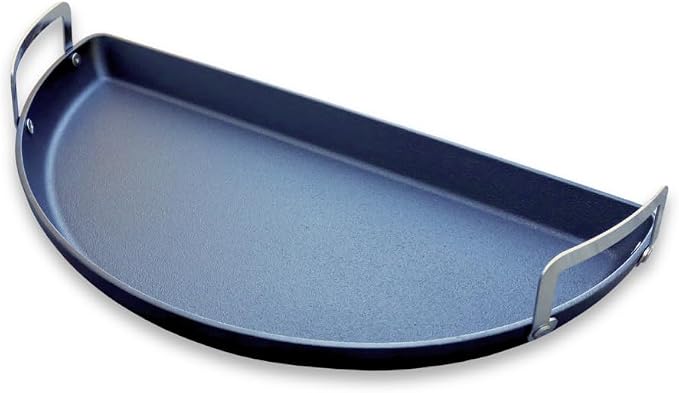 SnS Grills Slow ‘N Sear Cast Iron Drip 'N Griddle Pan 18", 3-in-1 Versatile Grill Accessory for Searing, Griddle and Drippings - Fits Weber & other 18” Kettle Grills