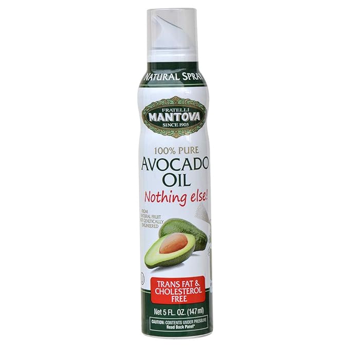 Mantova Avocado Oil, 100% Pure Cooking Oil Spray, perfect for healthy Keto snacks, baking, grilling, seasoning, or cooking, our oil dispenser bottle lets you spray, drip, or stream with no waste, 5 oz
