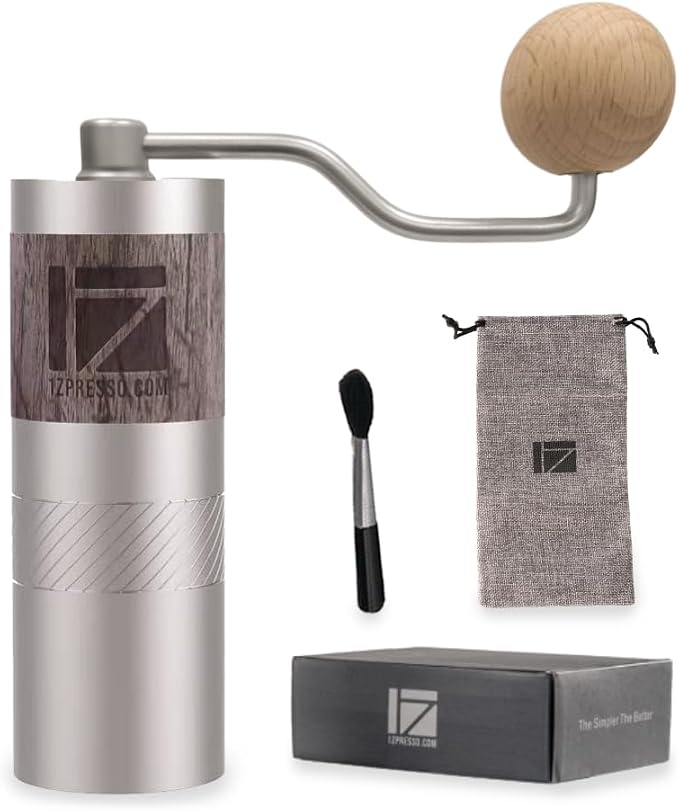 1Zpresso Q Manual Coffee Grinder - Crank Handle with Stainless Steel Conical Burr, suitable for Drip, French Press, Cold Brew, Travel, Camping