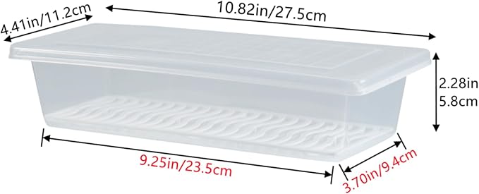 4PCS Food Storage Container, Plastic Food Containers Small | [With Removable Drain Plate and Lid], [Stackable Portable Freezer Storage Containers]-Tray to Keep Fruits, Vegetables, Meat