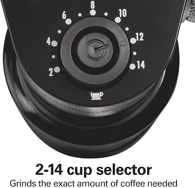Hamilton Beach Electric Burr Coffee Grinder with Large 16oz Hopper & 18 Settings For 2-14 Cups, Stainless Steel (80385) (Pack of 2)