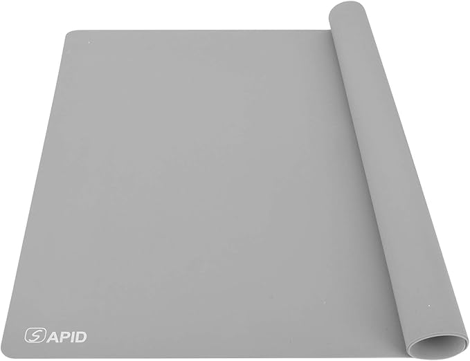 Sapid Large Silicone Sheet for Crafts Silicone Mat for Resin Art Painting | Extra Thick Jewelry Casting Mats, Nonstick Nonslip for Epoxy Resin, Art Painting, Heat-Resistant Counter Mat 20"x27.9", Gray